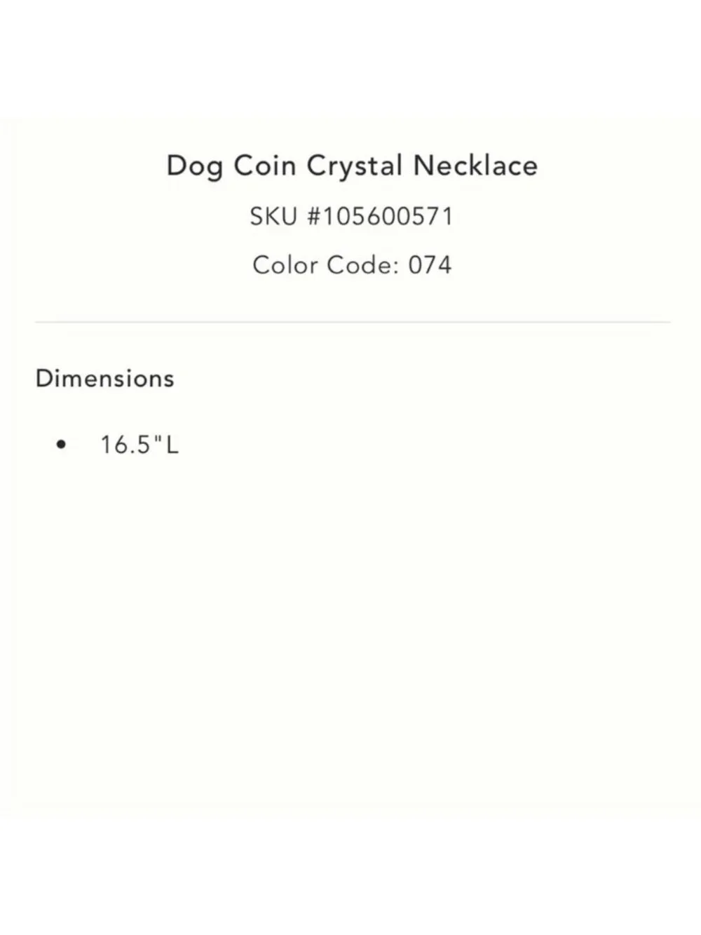 New! Anthropologie 14K Gold Plated Dachshund Dog Charm Necklace NWT
